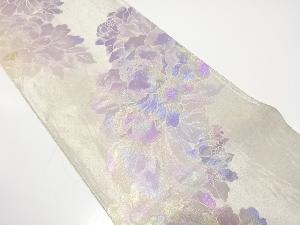 アンティーク　牡丹模様織り出し袋帯（材料）